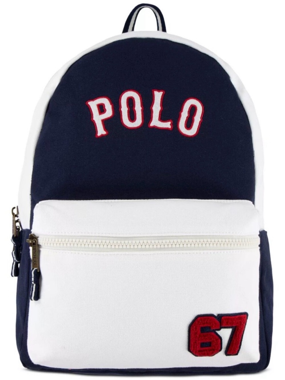 Polo Ralph Lauren Canvas Navy White Backpack Adults/Kids Laptop Sleeve
